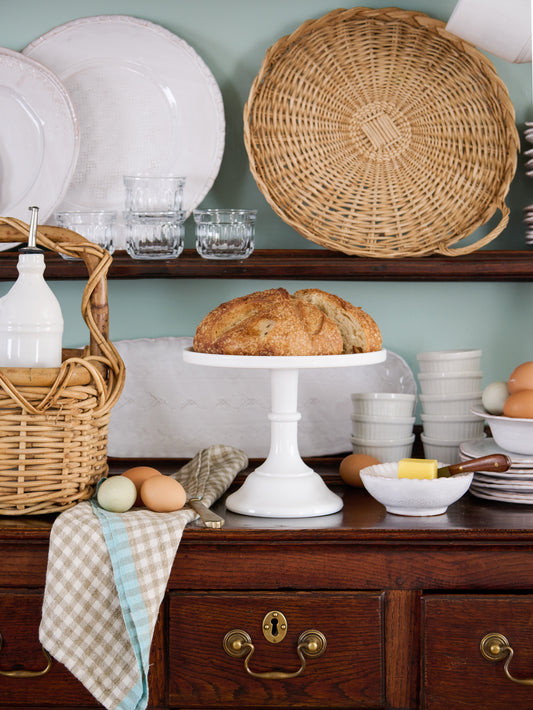 Mosser Glass Milk White Cake Stand Weston Table