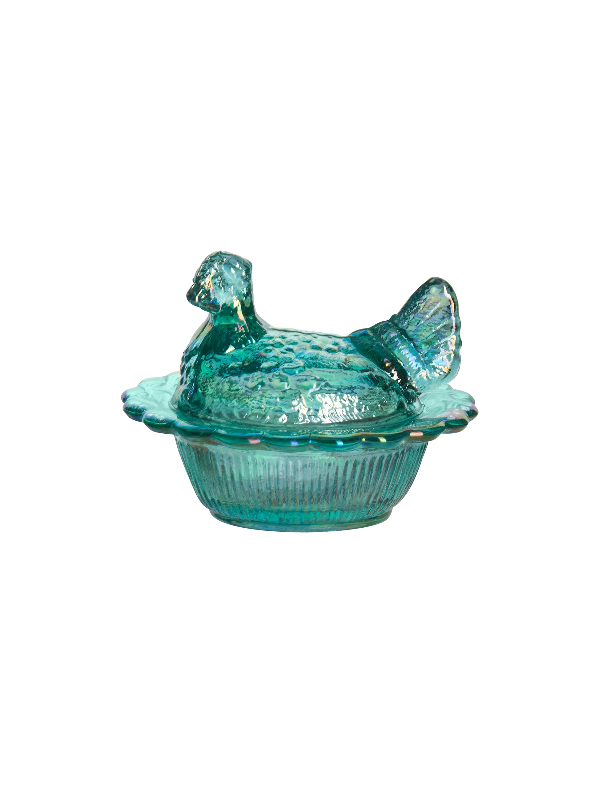 Mosser Glass Mini Hen on Nest Dish Weston Table