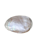 Mother of Pearl Bowl with Silver Trim Weston Table