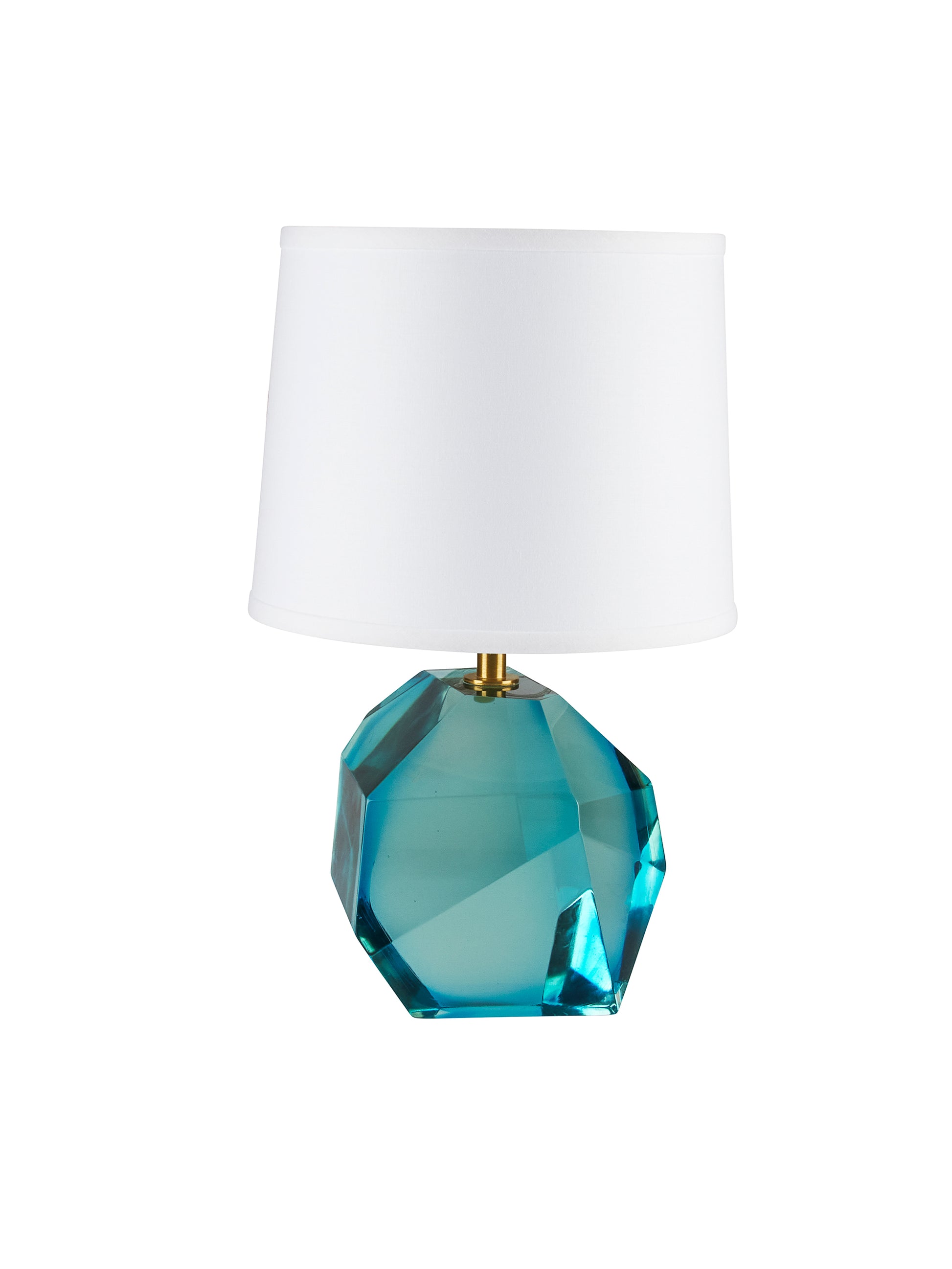 Murano Glass Cerulean Cube Lamp Weston Table