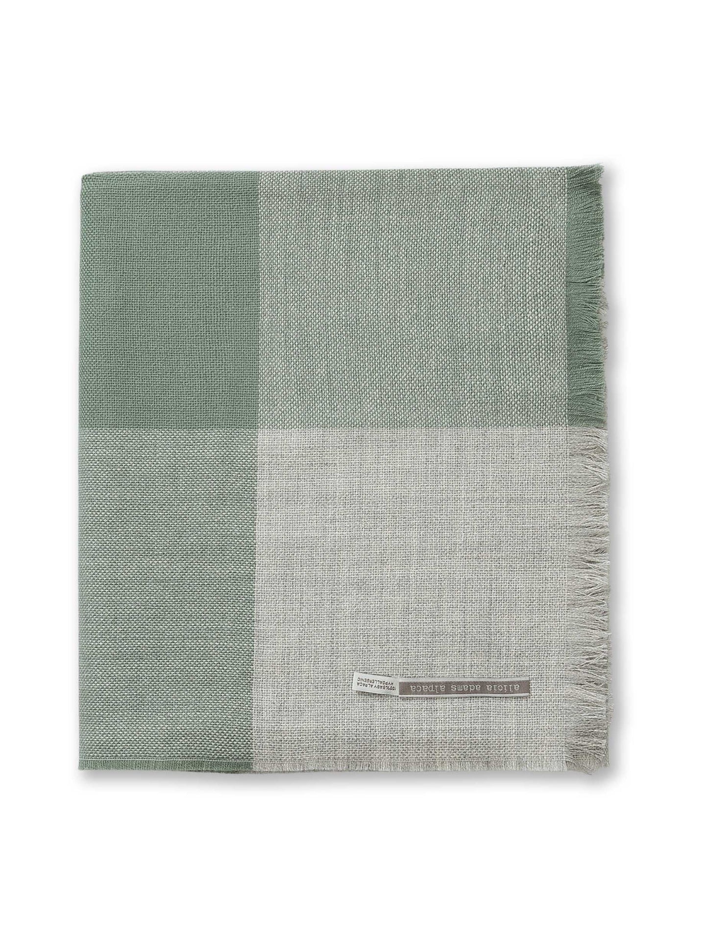 Alicia Adams Alpaca Mykonos Throw Pearl Grey and Sage