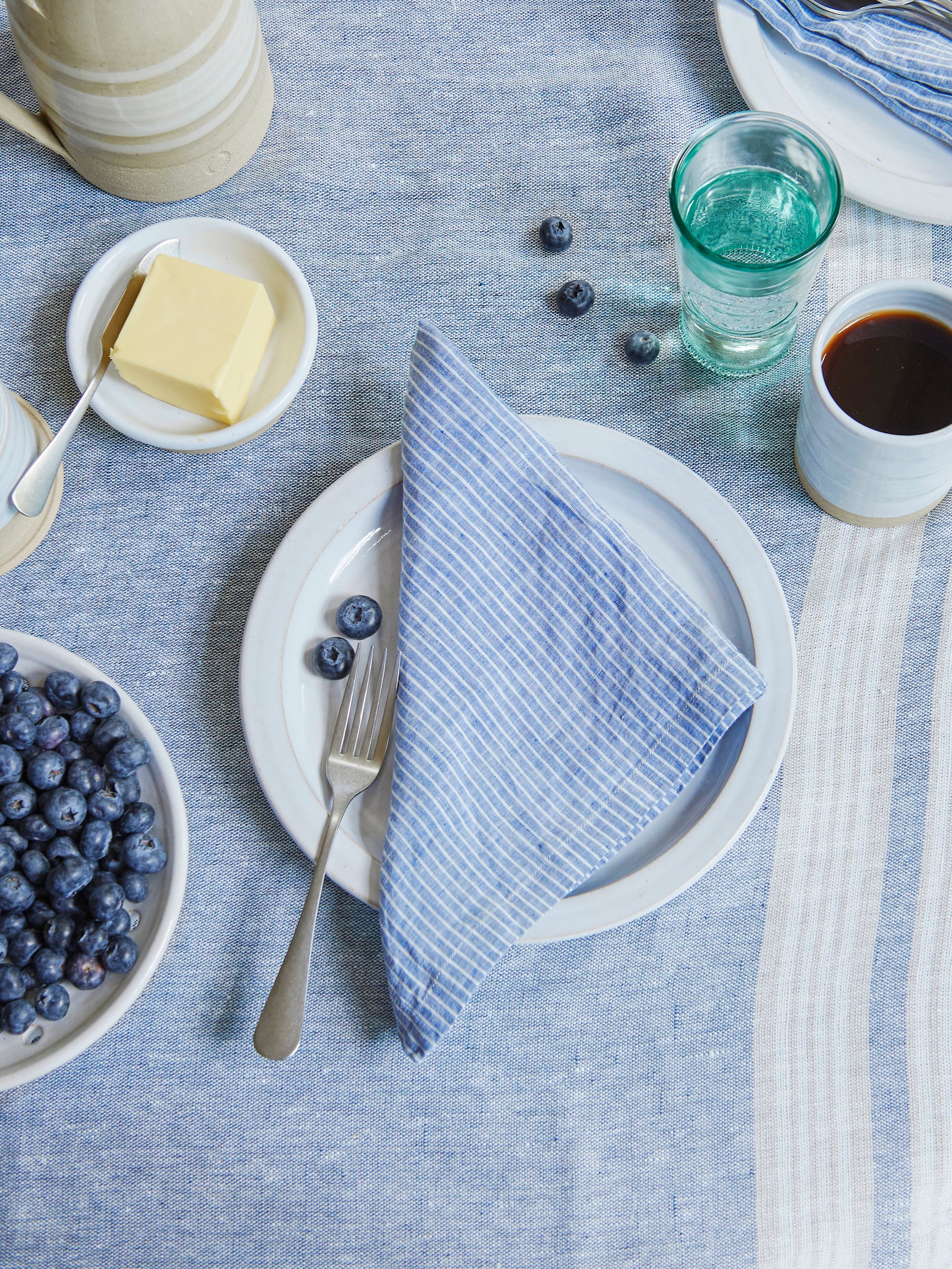 Nauset Stripe Linen Napkins Weston Table