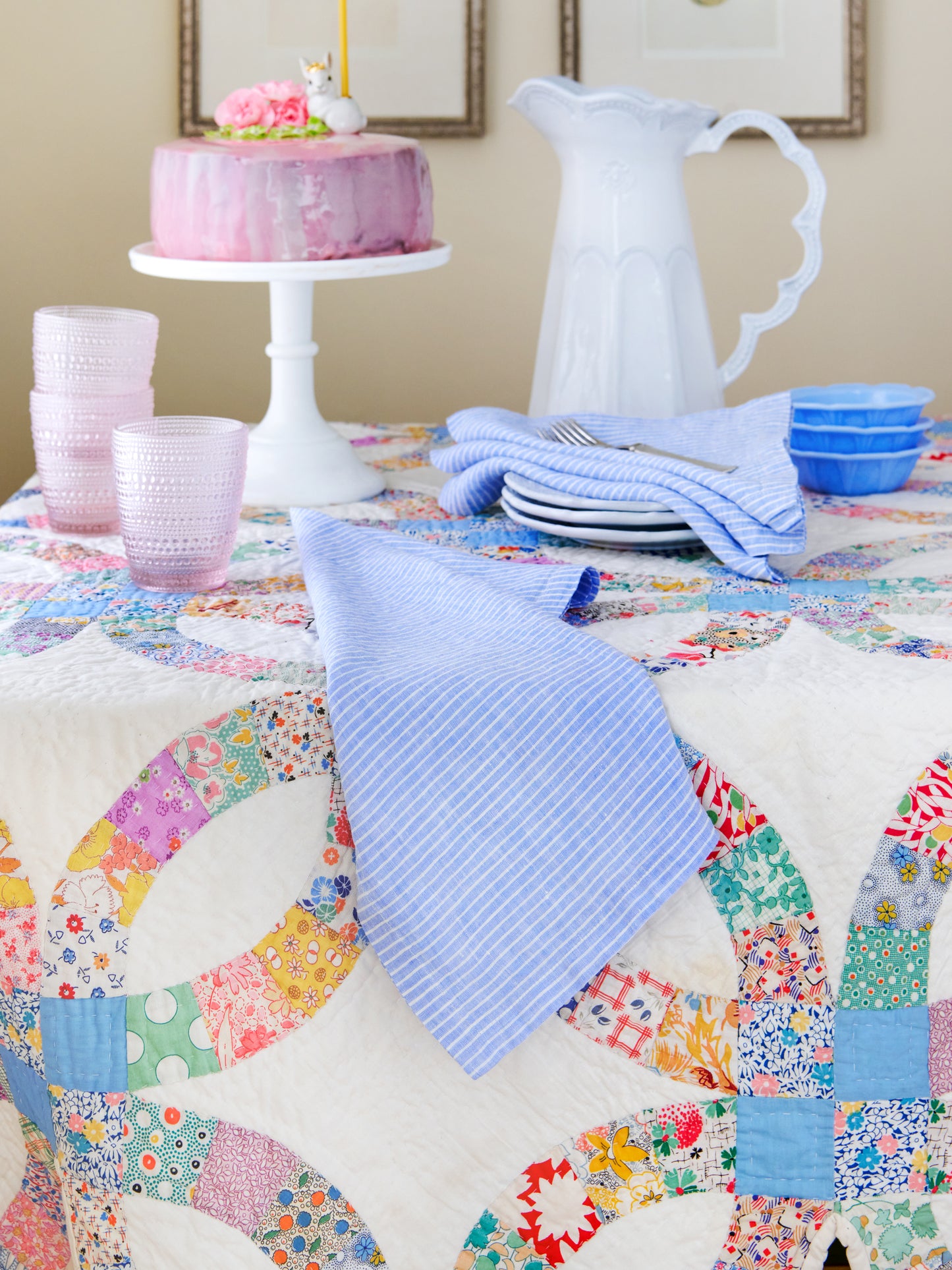 Nauset Stripe Linen Napkins Weston Table