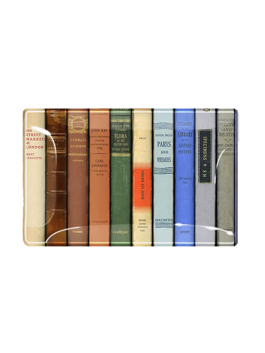 New York Public Library Reserve Decoupage Glass Tray Weston Table