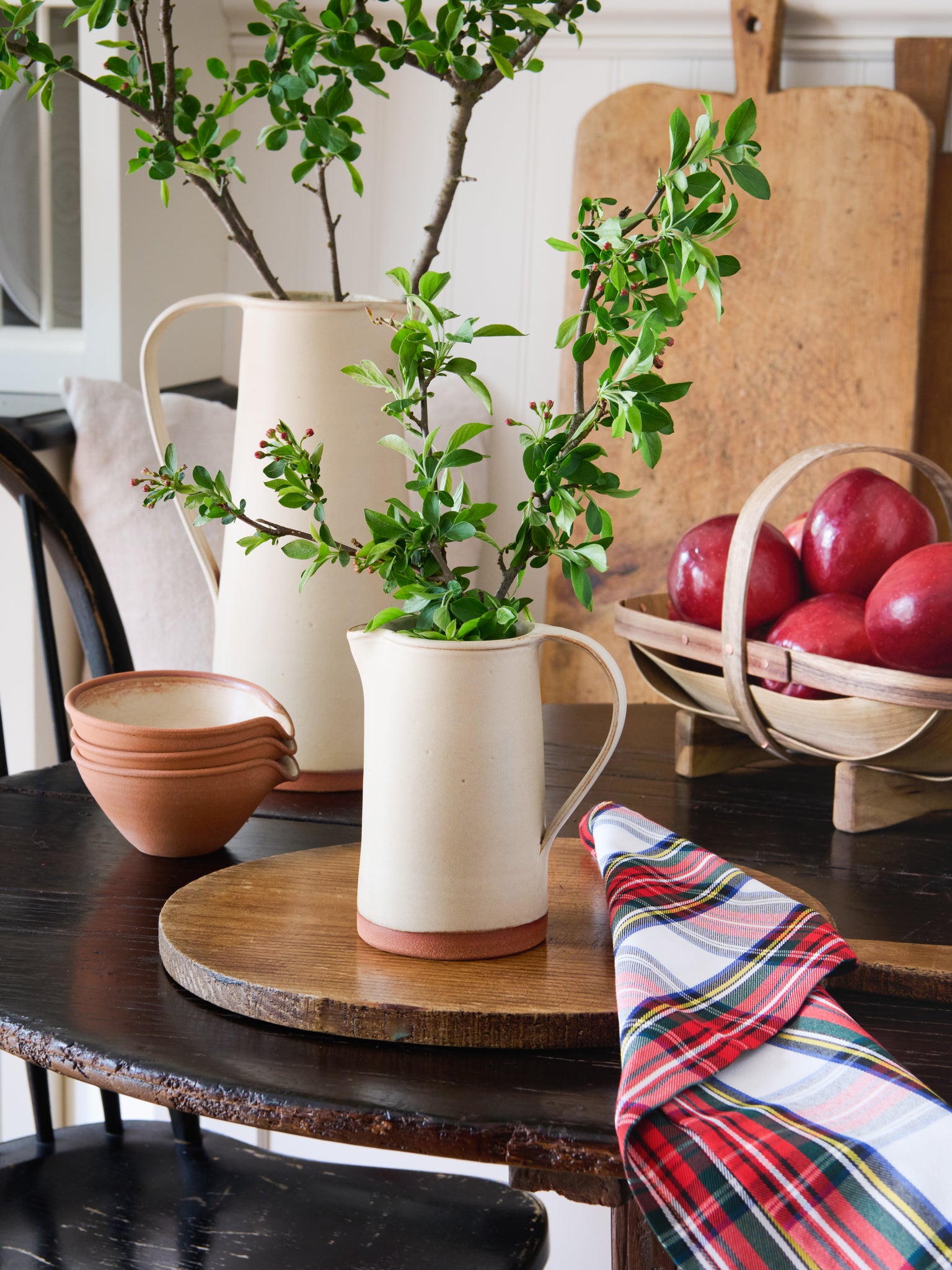 New York Stoneware Breakfast Pitcher Ivory Weston Table