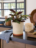 New York Stoneware Ivory Utensil Jar Stamp Weston Table