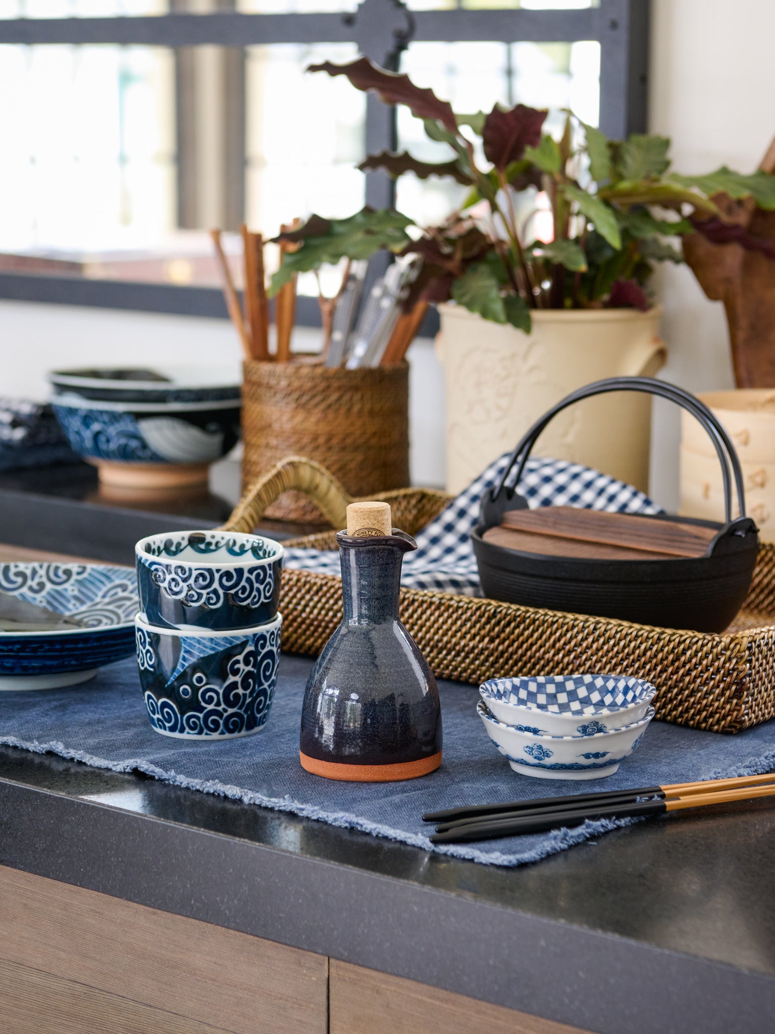 New York Stoneware Midnight Soy Sauce Pot Weston Table