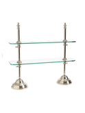 Nickel Plated Glass Two Tier Serving Stand Weston Table