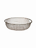 Vintage 1940s French Oval Wire Garden Basket
