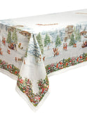 Noel Woodland Christmas Tablecloth 67x142 Inch Weston Table