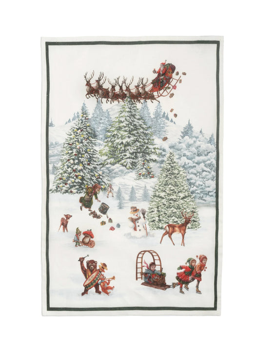 Noel Woodland Christmas Linen Kitchen Towel Weston Table