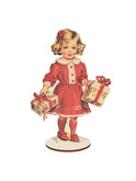 Nostalgic Santa Boy and Girl with Gifts Girl Weston Table