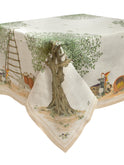 Olive Tree Linen Tablecloth 67 Inch Square Weston Table