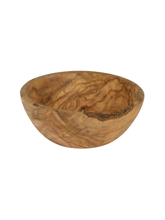 Olive Wood Large Round Serving Bowl One Weston Table