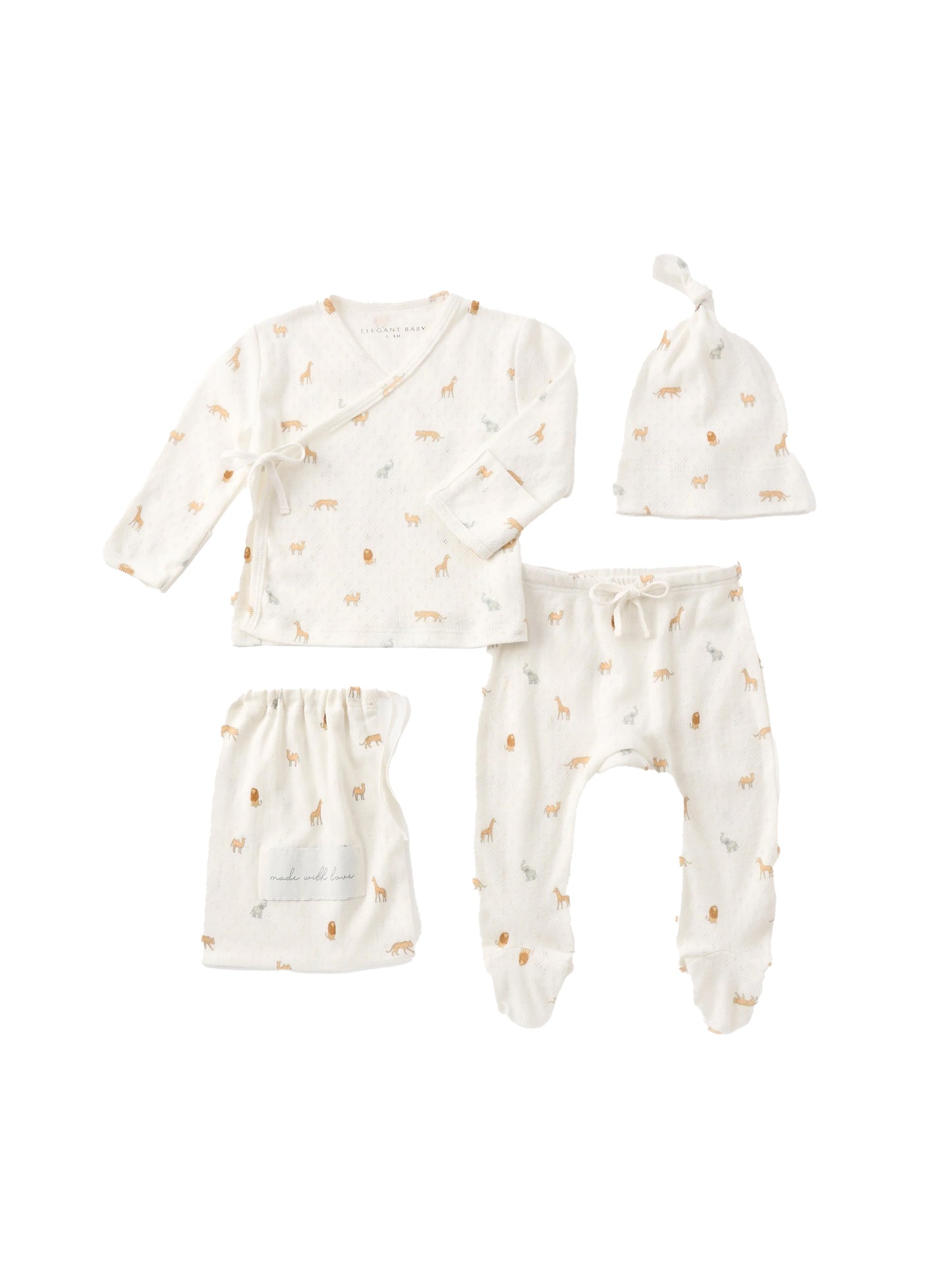Organic Cotton Safari Layette Set