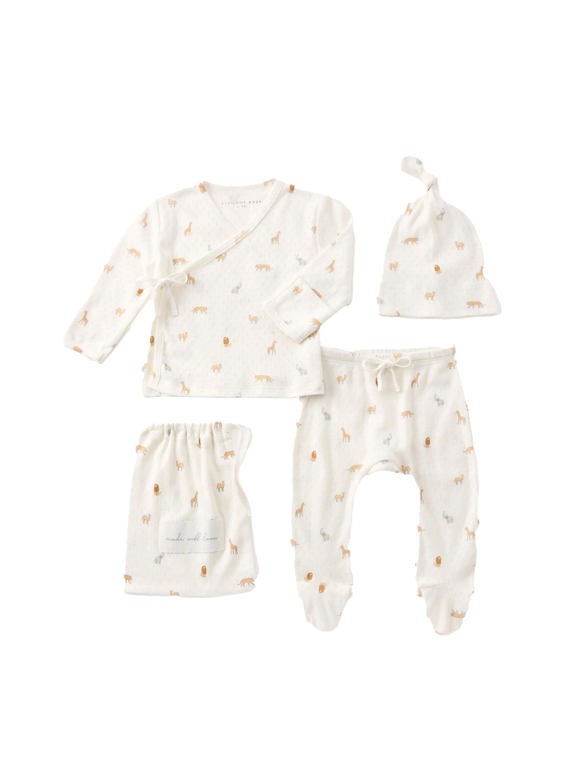 Organic Cotton Safari Layette Set