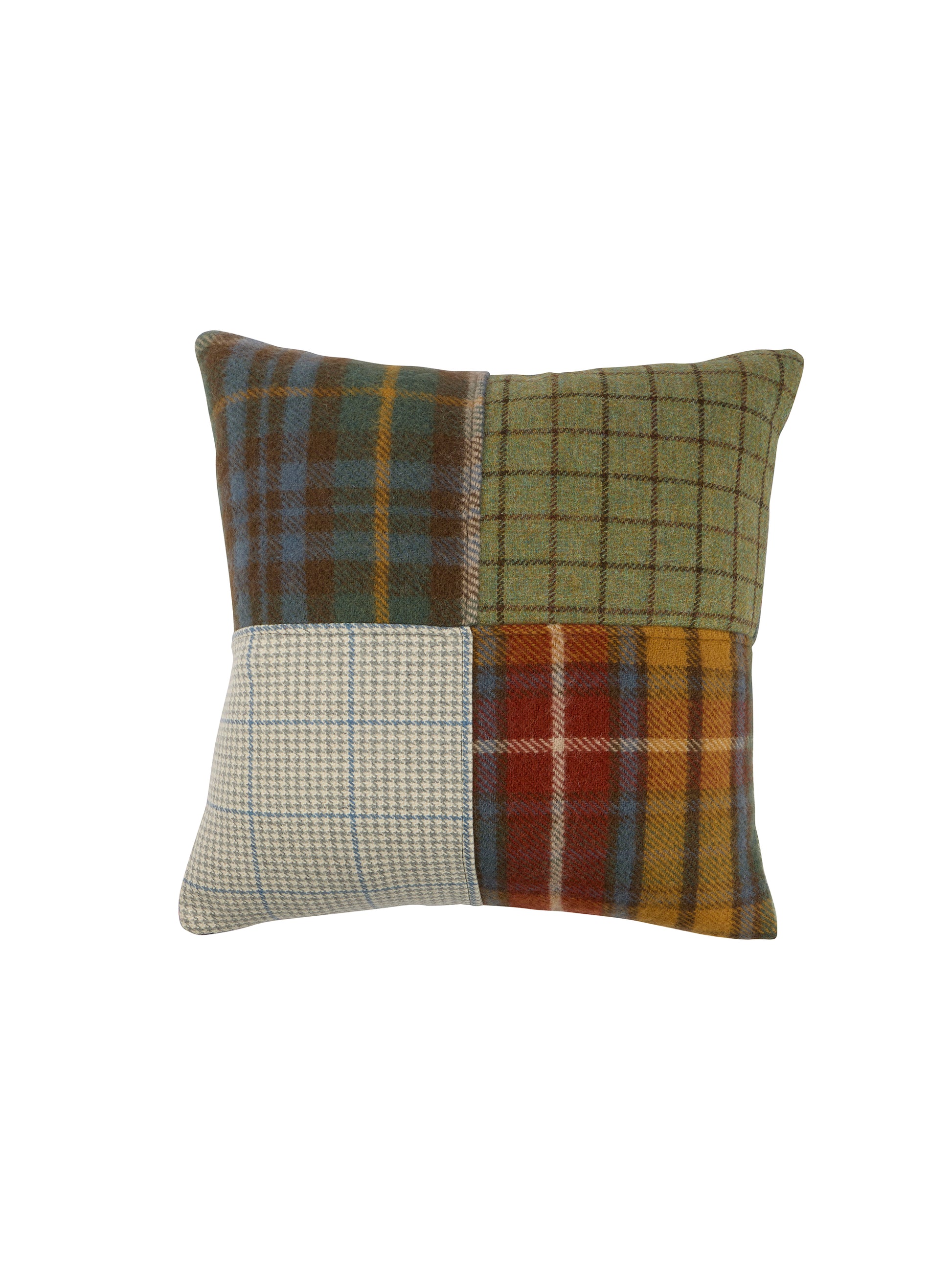 Patchwork Tartan and Tweed Pillow Weston Table