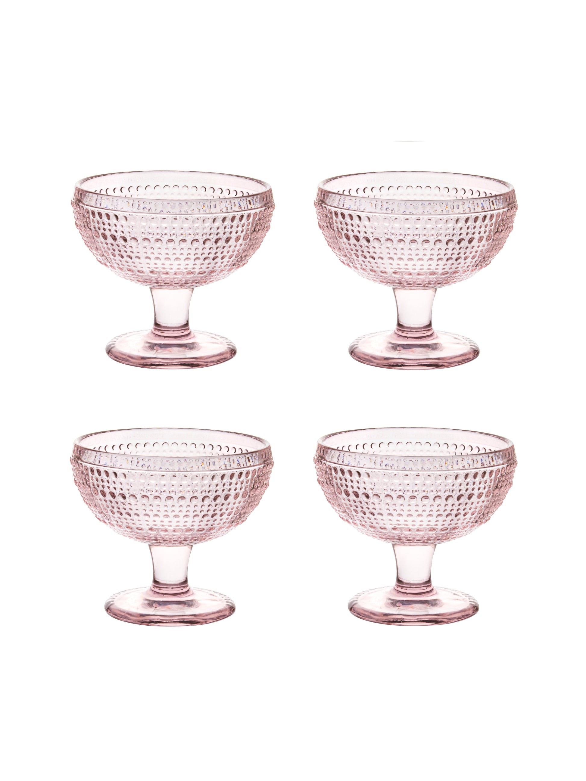 Pearls Pink Dessert Dishes Set of Four Weston Table