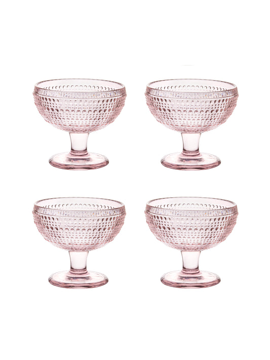 Pearls Pink Dessert Dishes Set of Four Weston Table