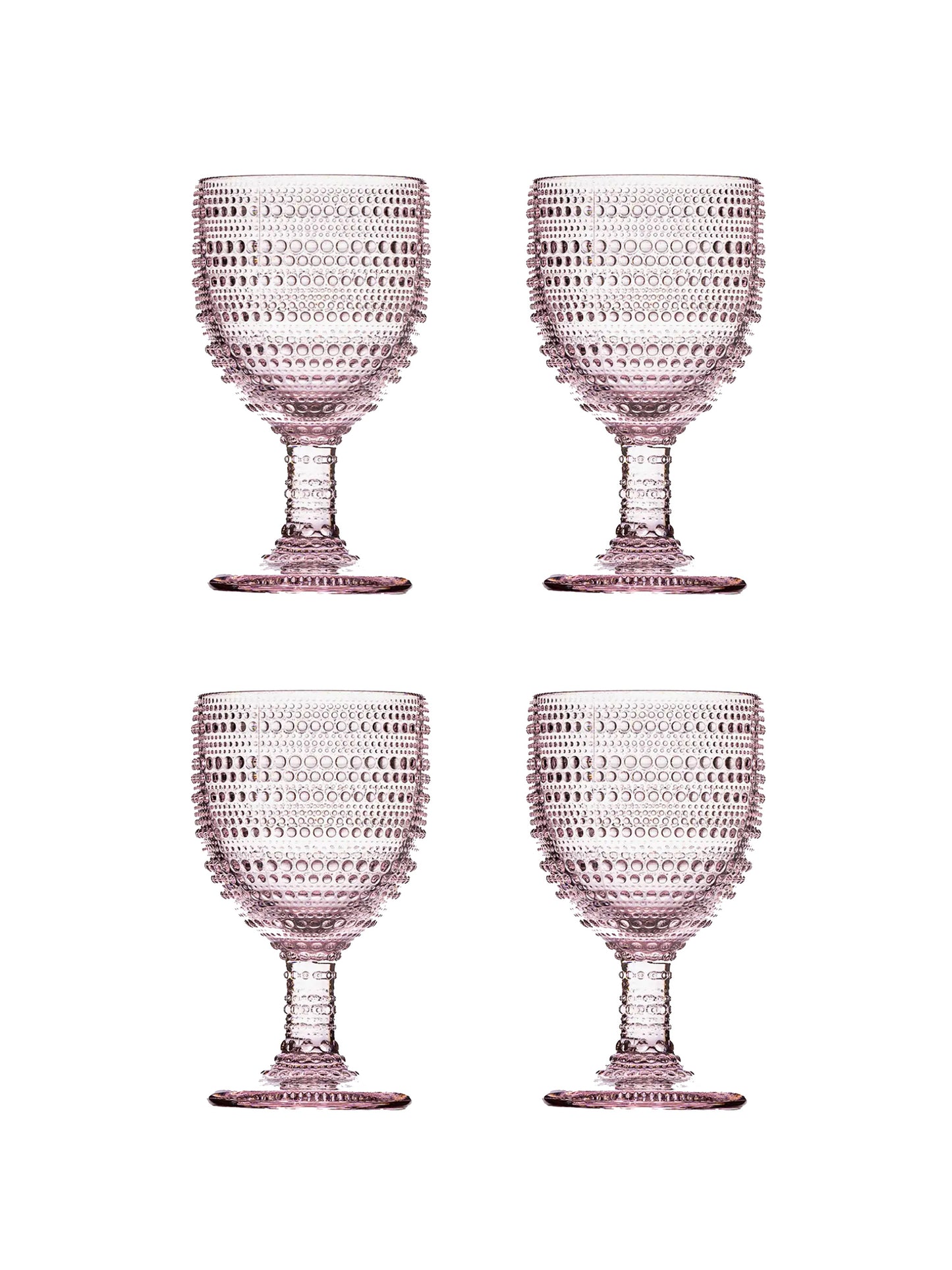 Pearls Pink Goblets Set of Four Weston Table