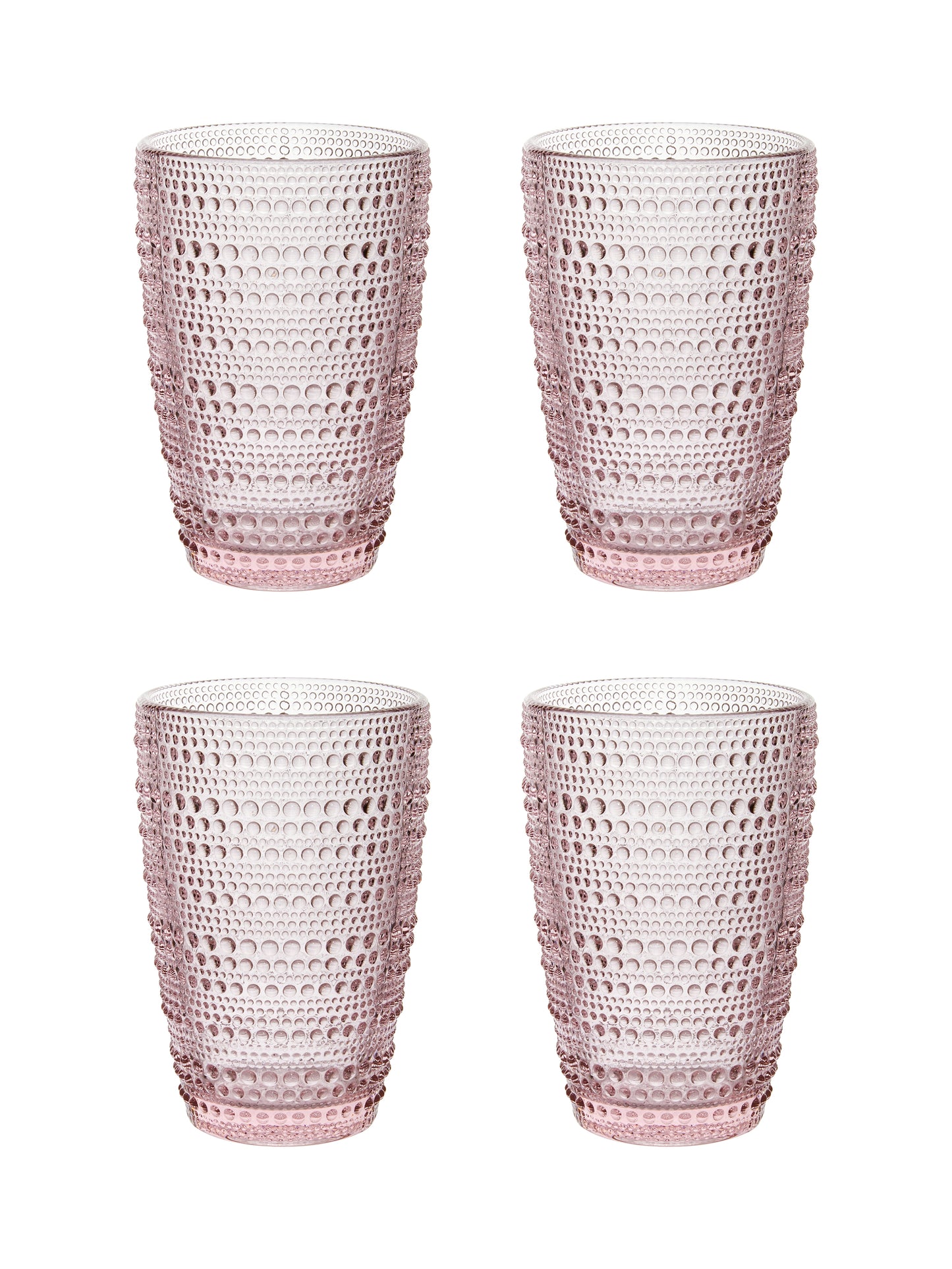 Pearls Pink Highball Glasses Set of Four Weston Table