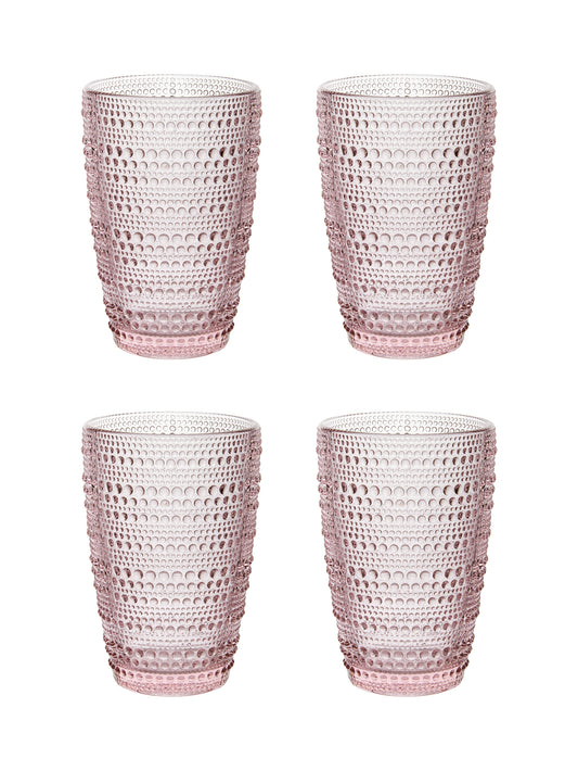 Pearls Pink Highball Glasses Set of Four Weston Table
