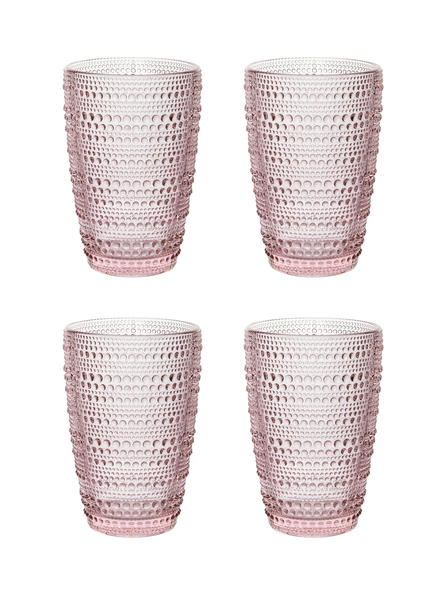 Pearls Pink Highball Glasses Set of Four Weston Table