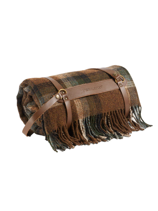 Pendleton Redwood Motor Robe with Leather Carrier Weston Table