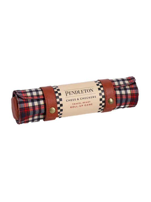 Pendleton Red Black Check Pattern Chess & Checkers Weston Table