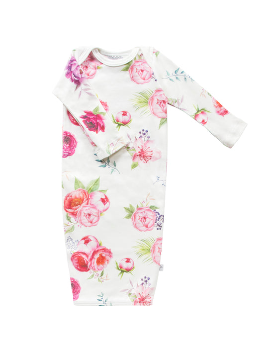 Peonies Organic Baby Gown Weston Table