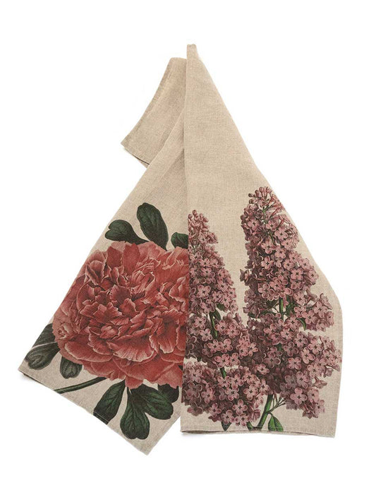 Peony and Lilac Linen Towels Weston Table