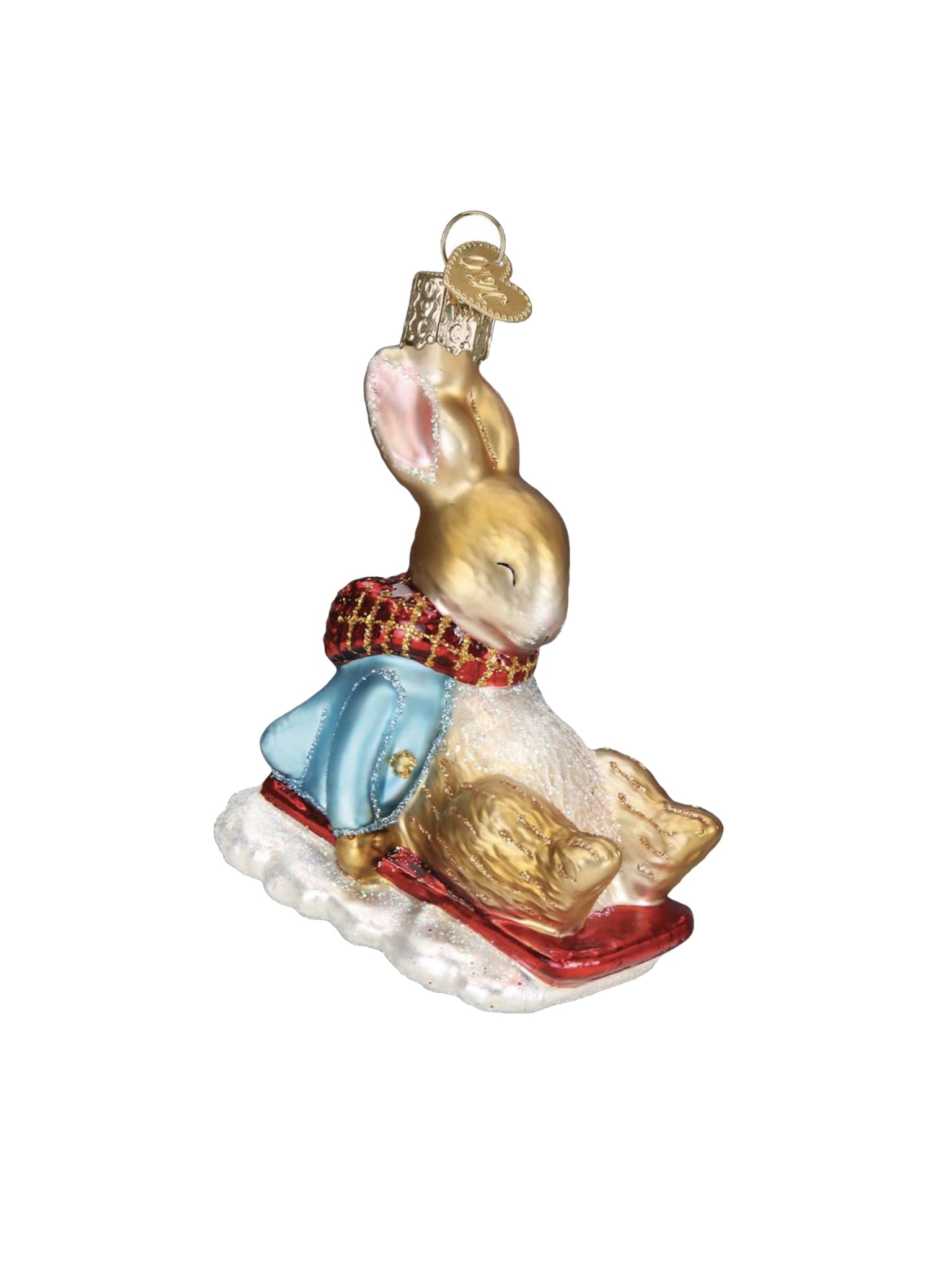 Peter Rabbit on Sled Ornament Weston Table