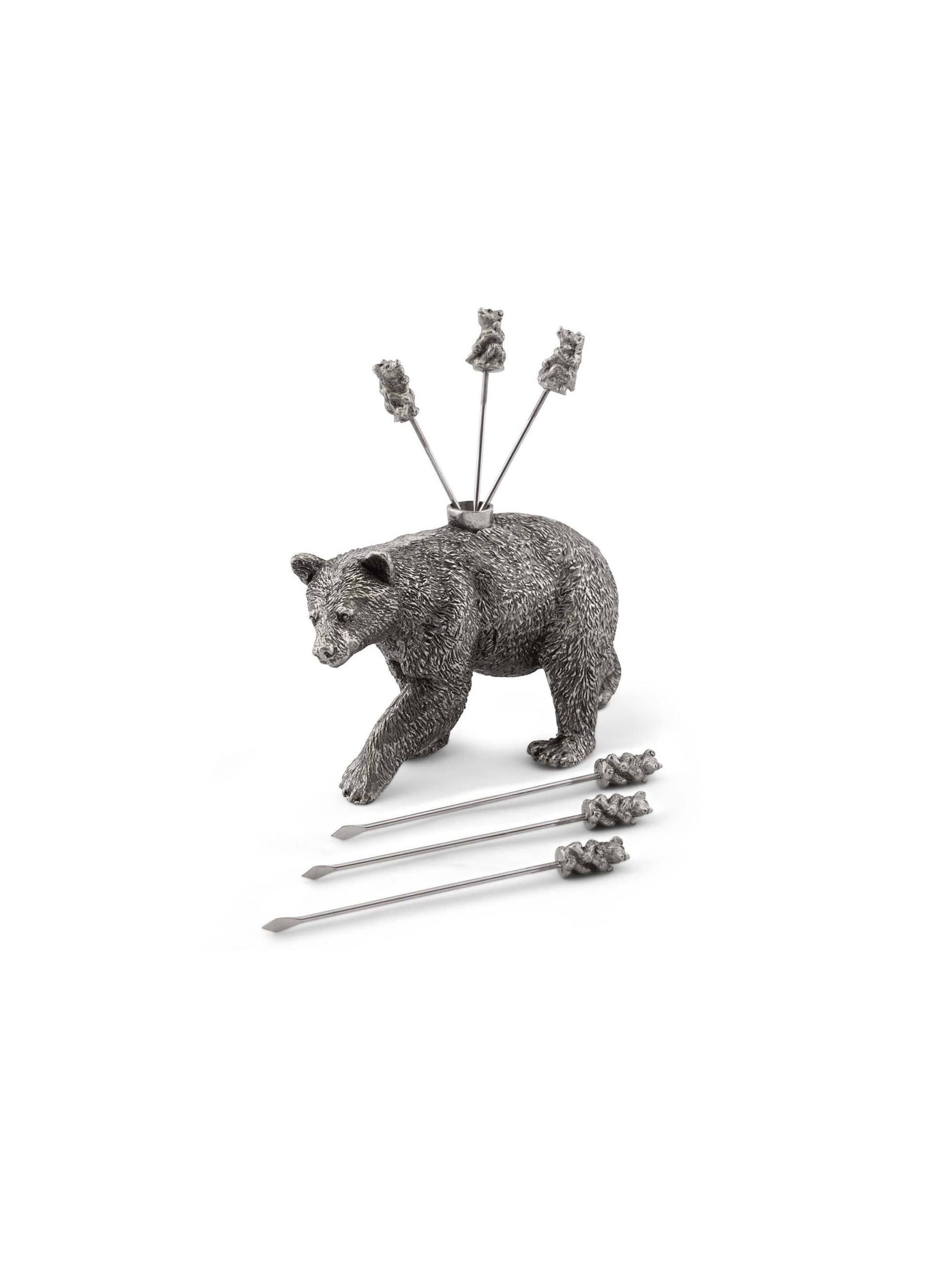 Pewter Black Bear Cheese Picks Weston Table