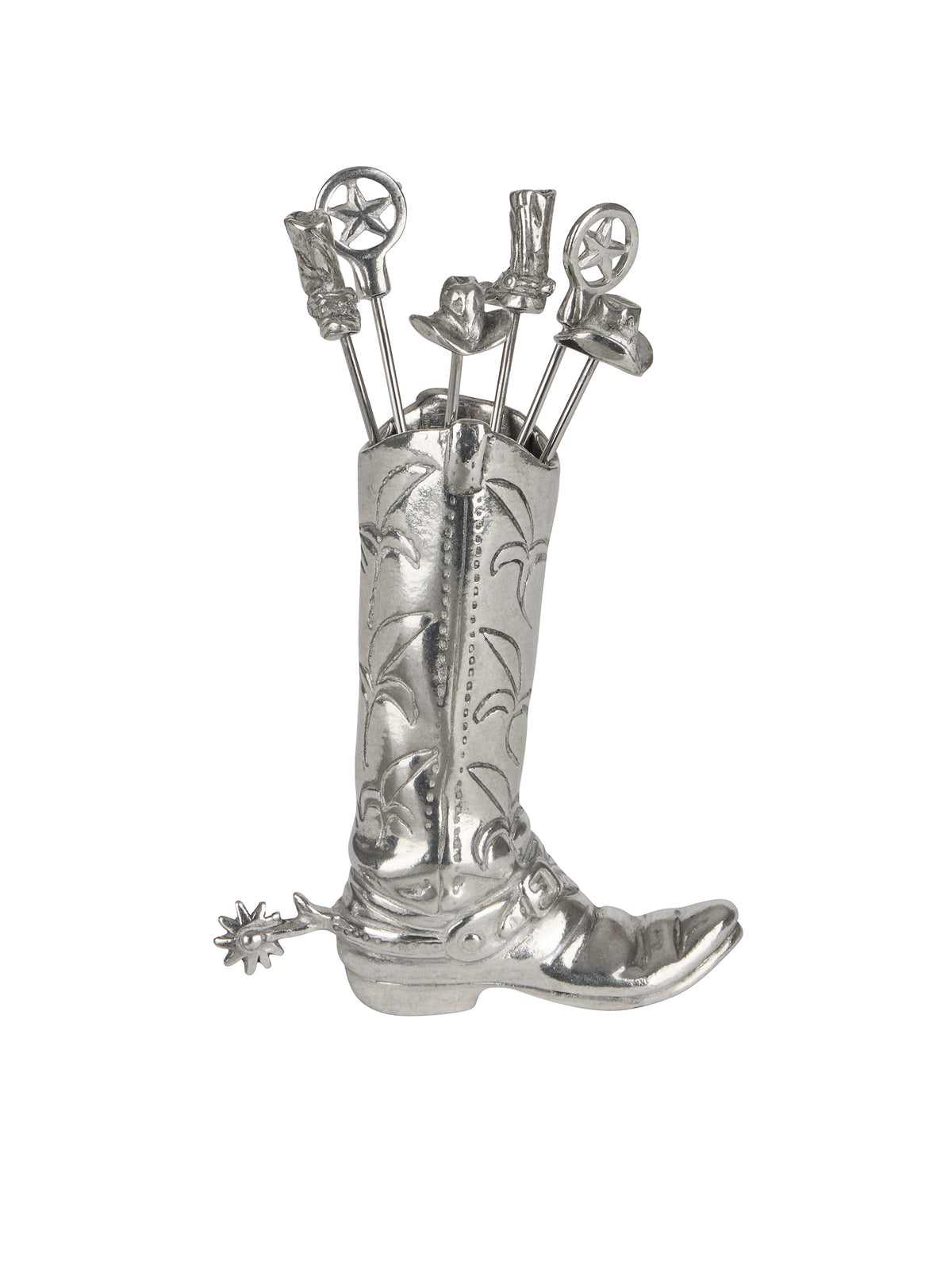 Pewter Cowboy Boot Cheese Picks Weston Table