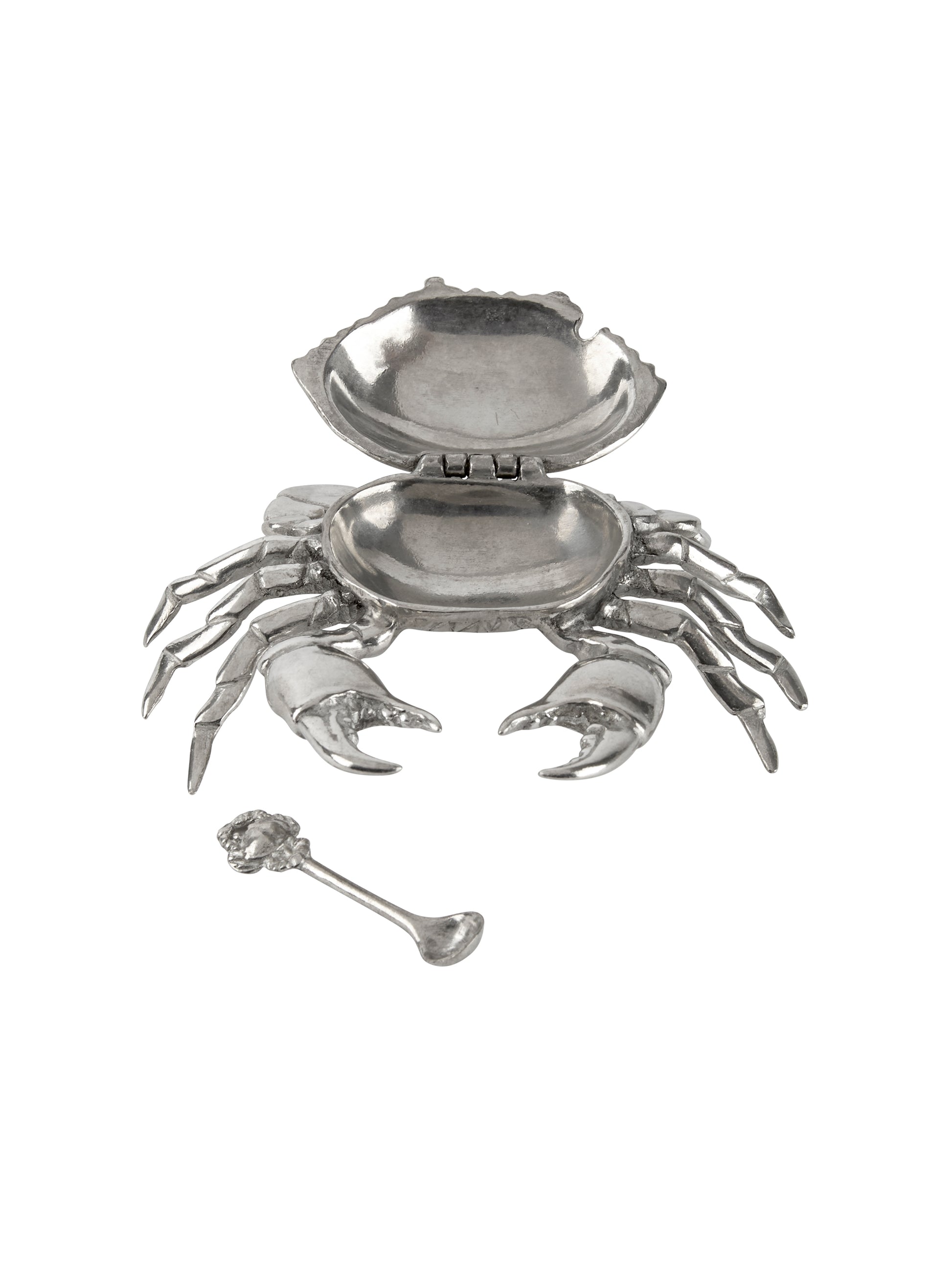 Pewter Crab Salt Pot & Spoon Weston Table