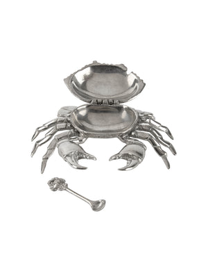  Pewter Crab Salt Pot & Spoon Weston Table 