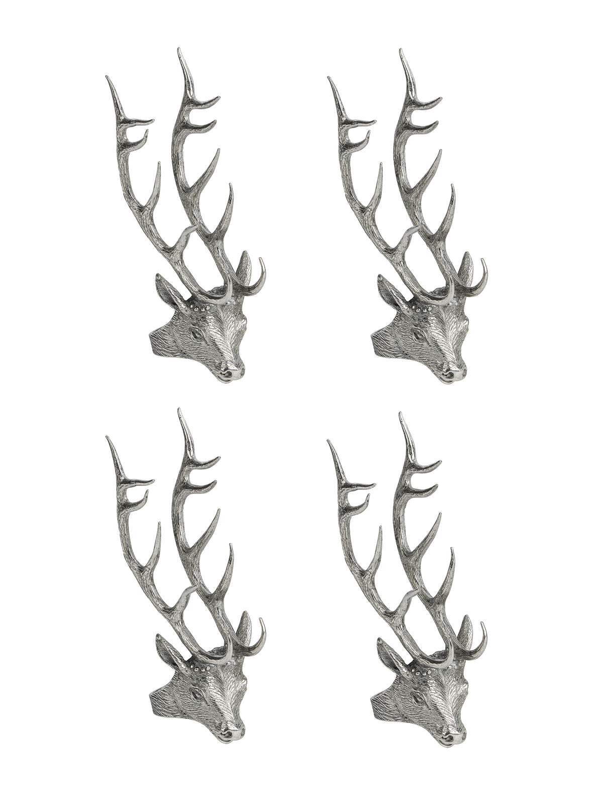 Pewter Elk Napkin Rings Set of Four Weston Table