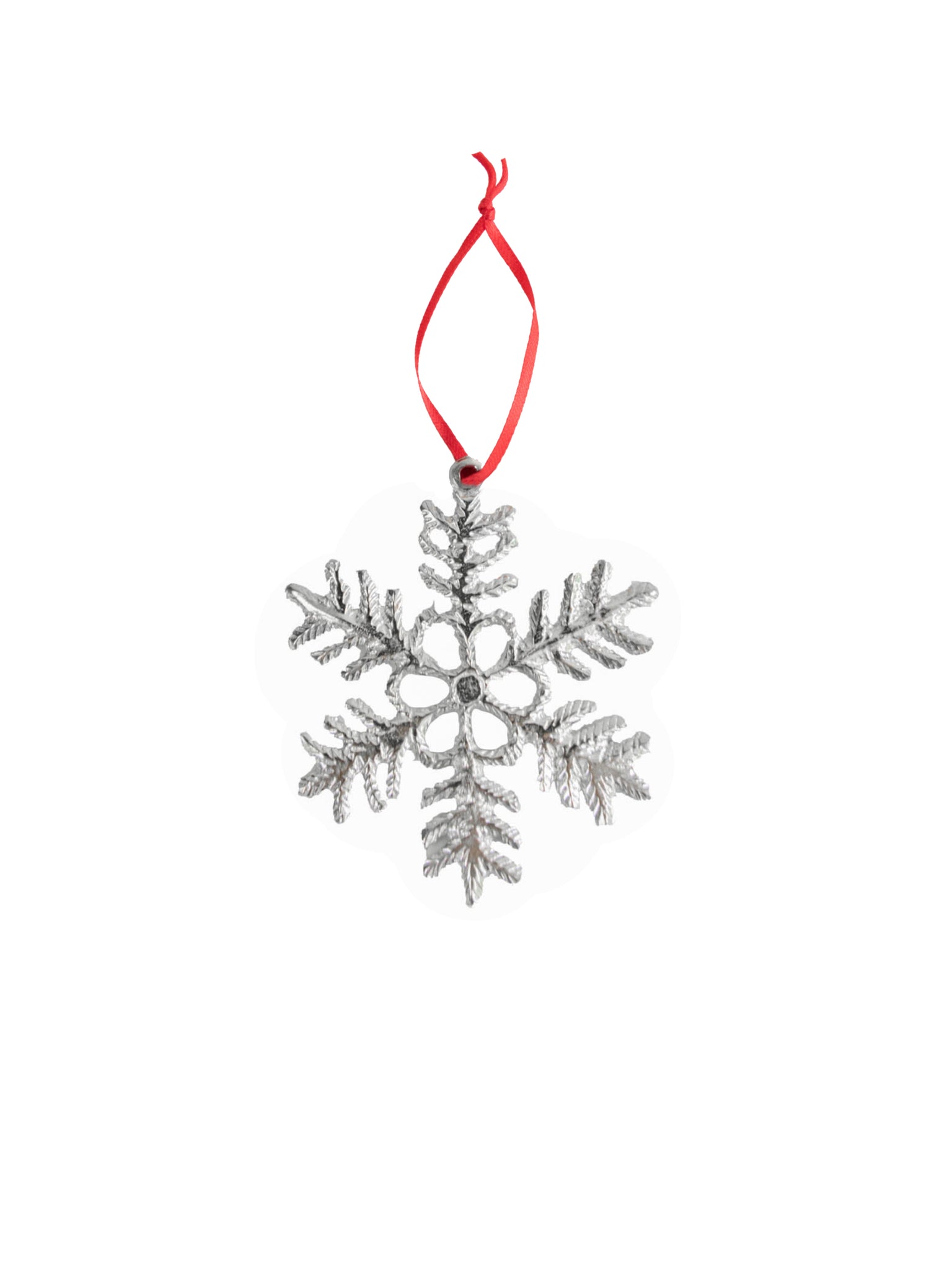 Pewter Evergreen Snowflake Ornament Weston Table