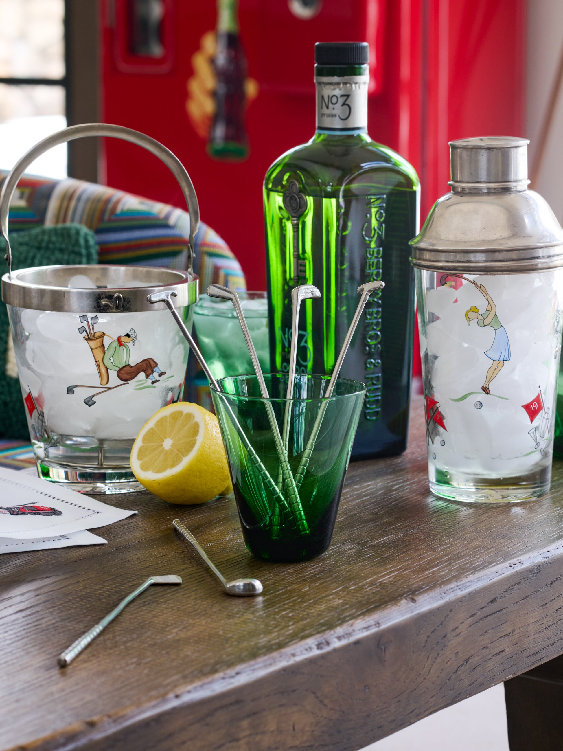 Pewter Golf Club Cocktail Stirrers Weston Table