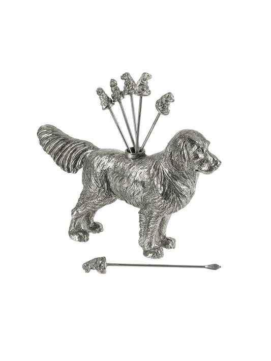 Pewter Retriever Cheese Picks Weston Table