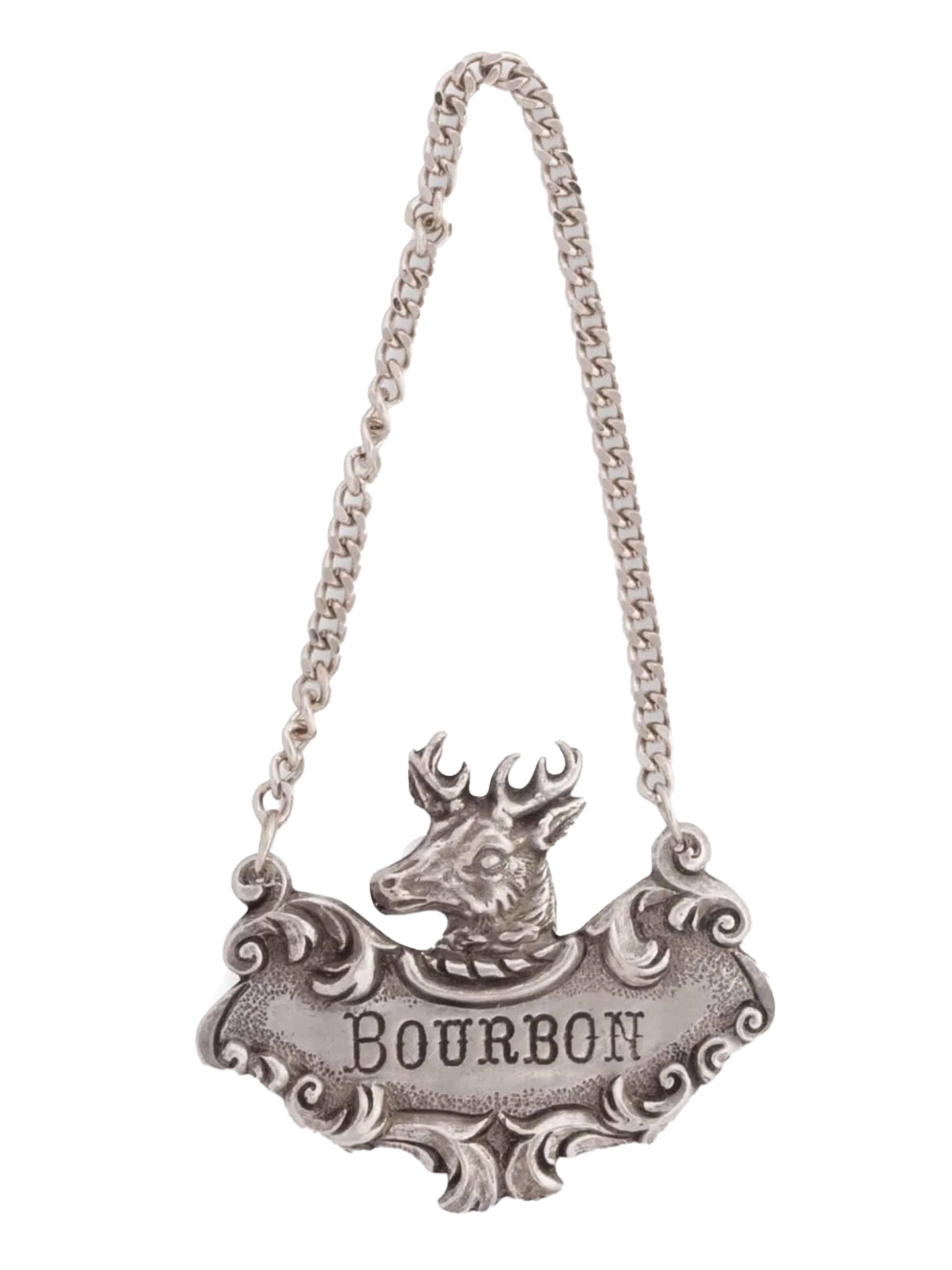 Pewter Spirits Decanter Tag Bourbon Weston Table