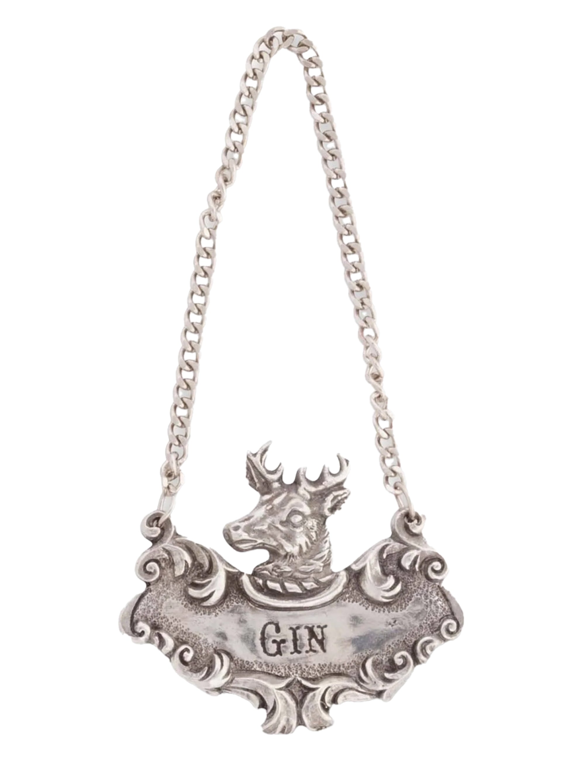 Pewter Spirits Decanter Tag Gin Weston Table