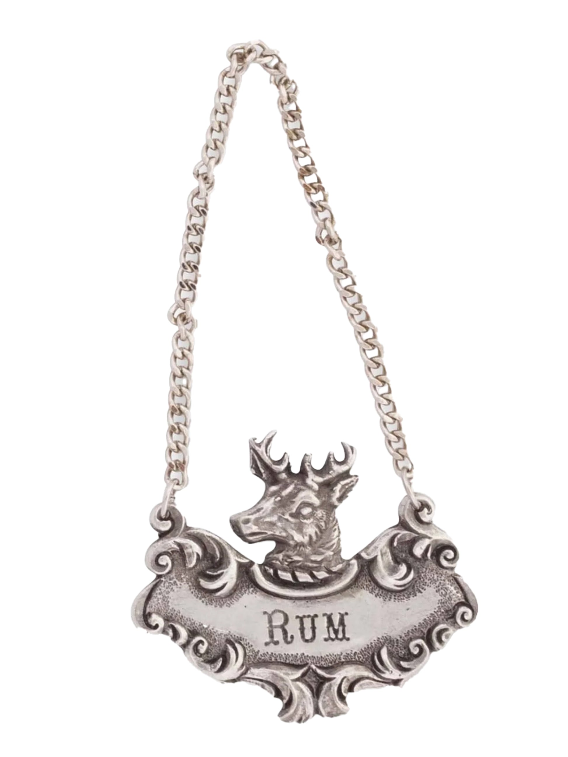 Pewter Spirits Decanter Tag Rum Weston Table