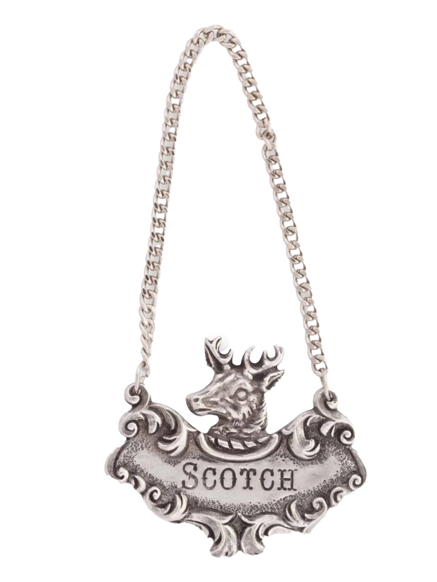 Pewter Spirits Decanter Tag Scotch Weston Table