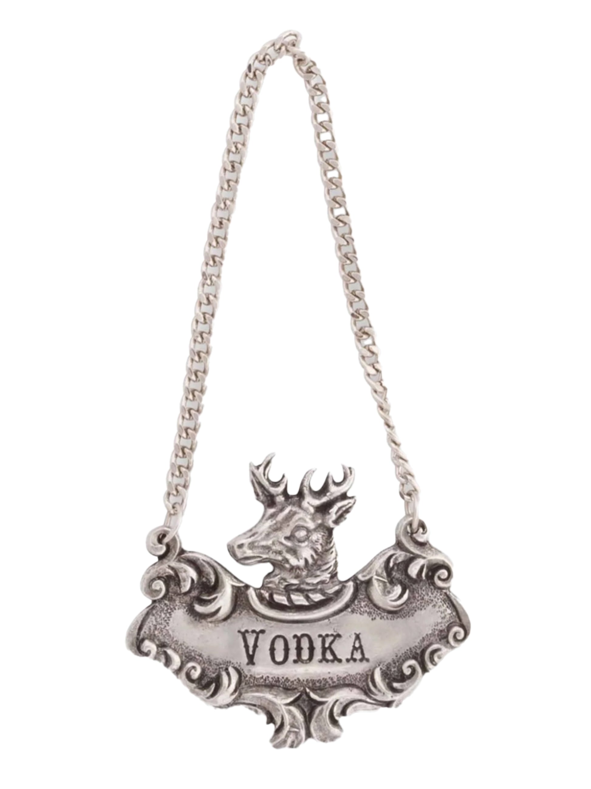 Pewter Spirits Decanter Tag Vodka Weston Table