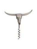 Pewter Steer Skull Wine Pull Weston Table