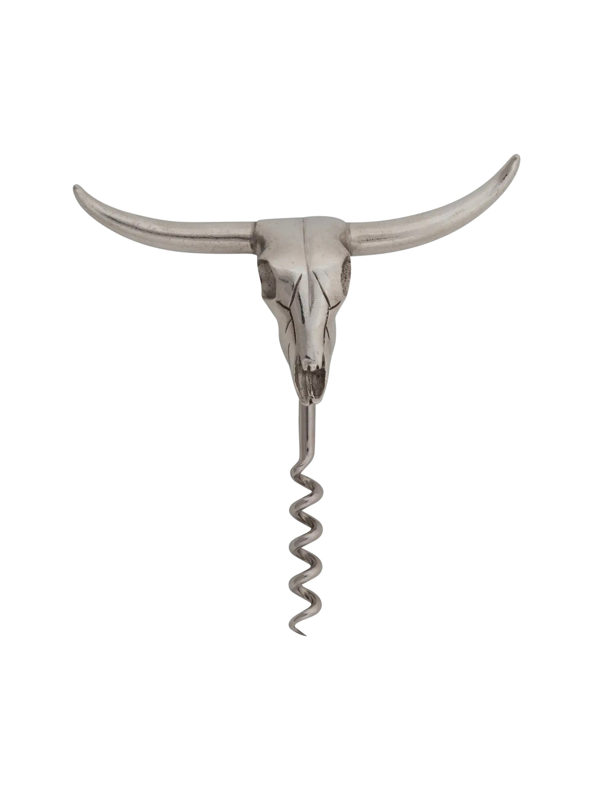 Pewter Steer Skull Wine Pull Weston Table