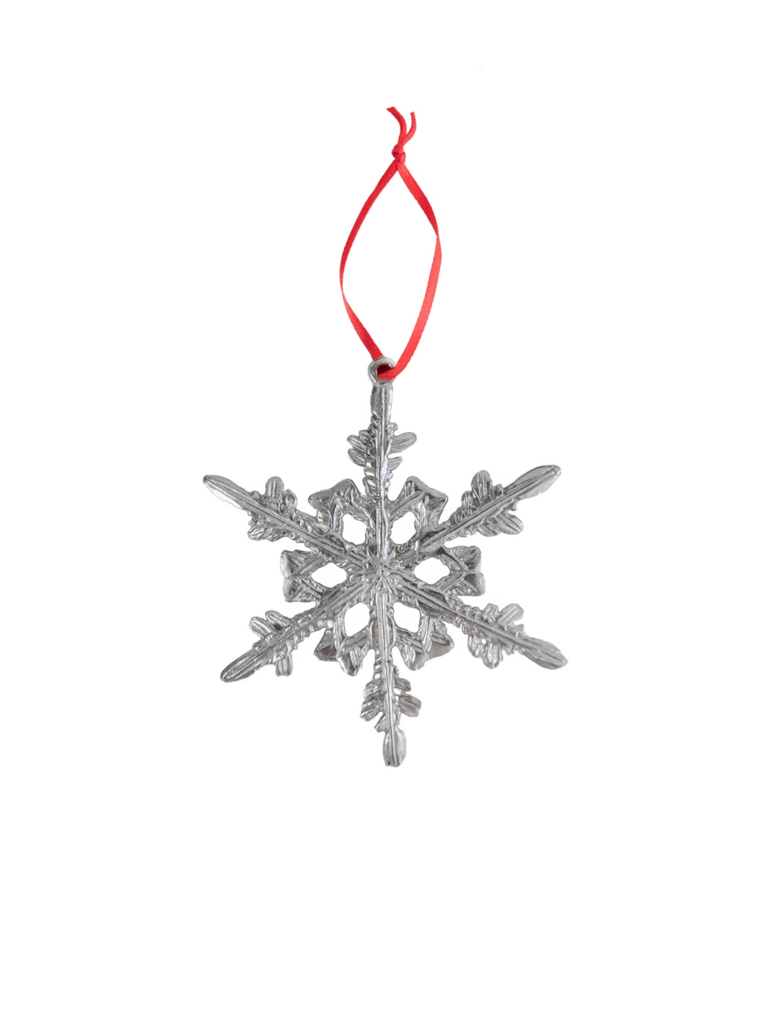 Pewter Stellar Dendrite Snowflake Ornament Weston Table