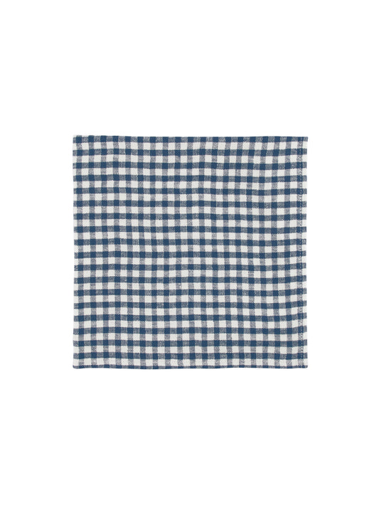 Picnic Navy Gingham Linen Collection Weston Table