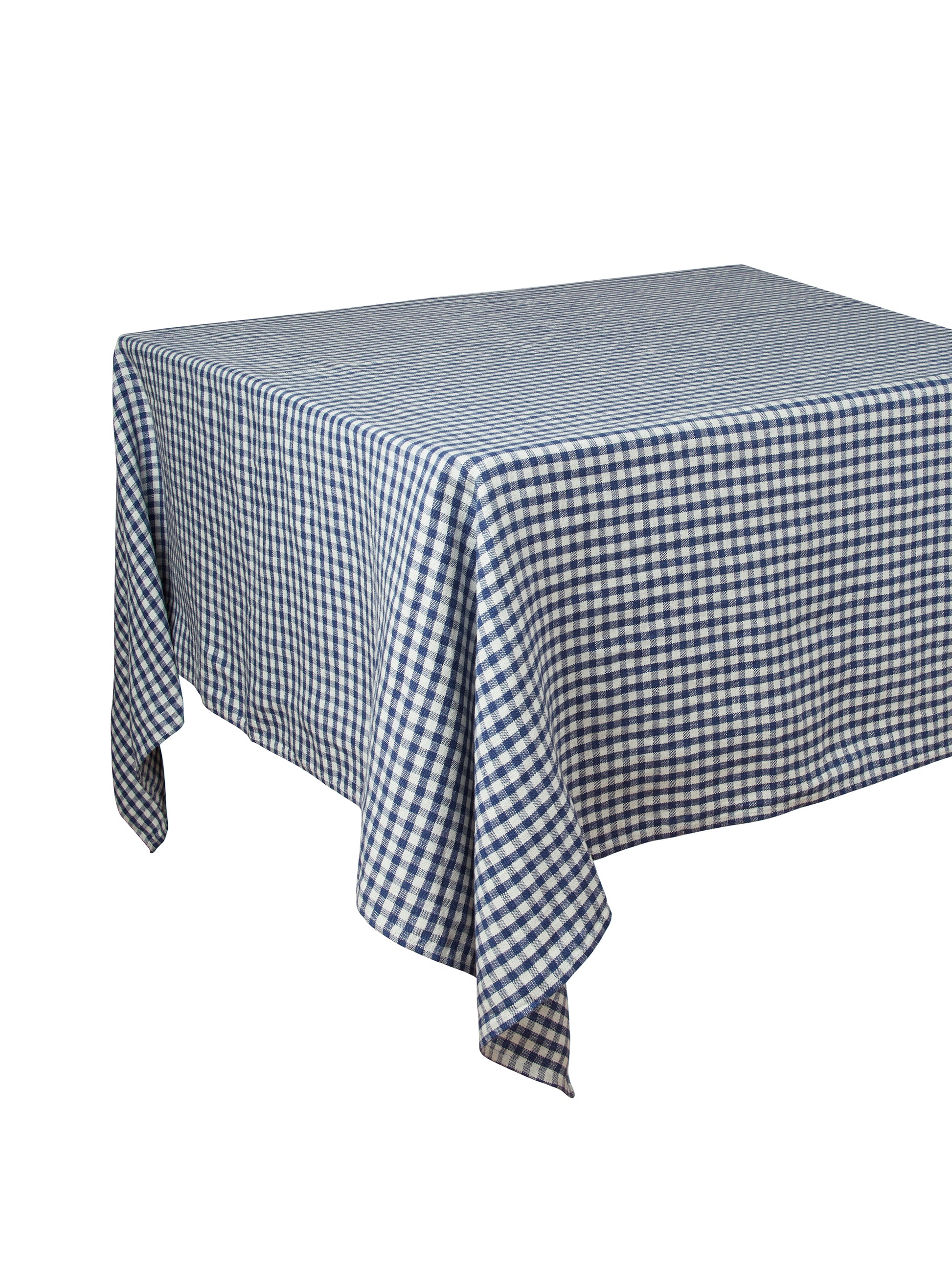 Picnic Navy Gingham Linen Collection Weston Table